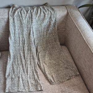 Eileen Fisher Geometric Pull On Cropped Lantern Pants Tencel Rayon Small